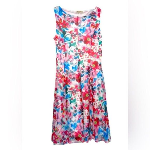 Nwt Maria Gabrielle dress women’s size medium a-line floral sleeveless new - Picture 9 of 9